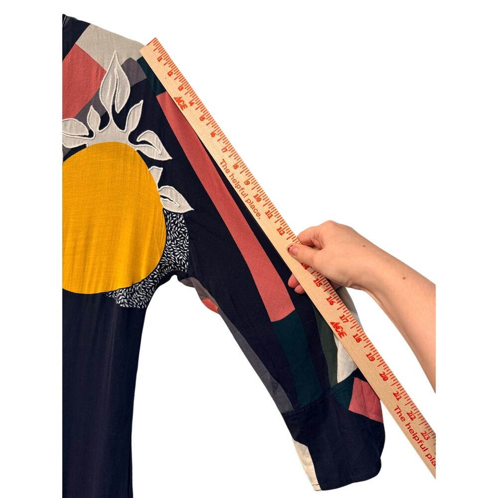 Tory Burch 6 Scarf Print Embroidered Shirt Dress $598 Rope Belt Long Sleeve Midi - Picture 9 of 13